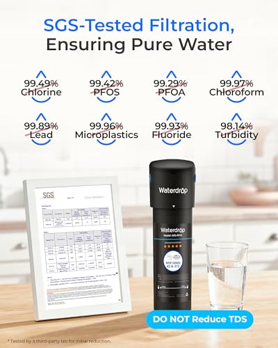 Waterdrop 10UB Under Sink Water Filter System with Dedicated Faucet