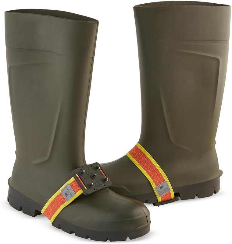 K1 Mid-Sole Ice Cleats for Men & Women - Rotatable Traction Aids For Winter Snow - Hi Vis - Low Profile