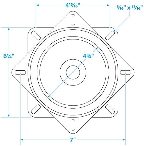 Seachoice Cadmium-Plated 360-Degree Marine Boat Seat Swivel
