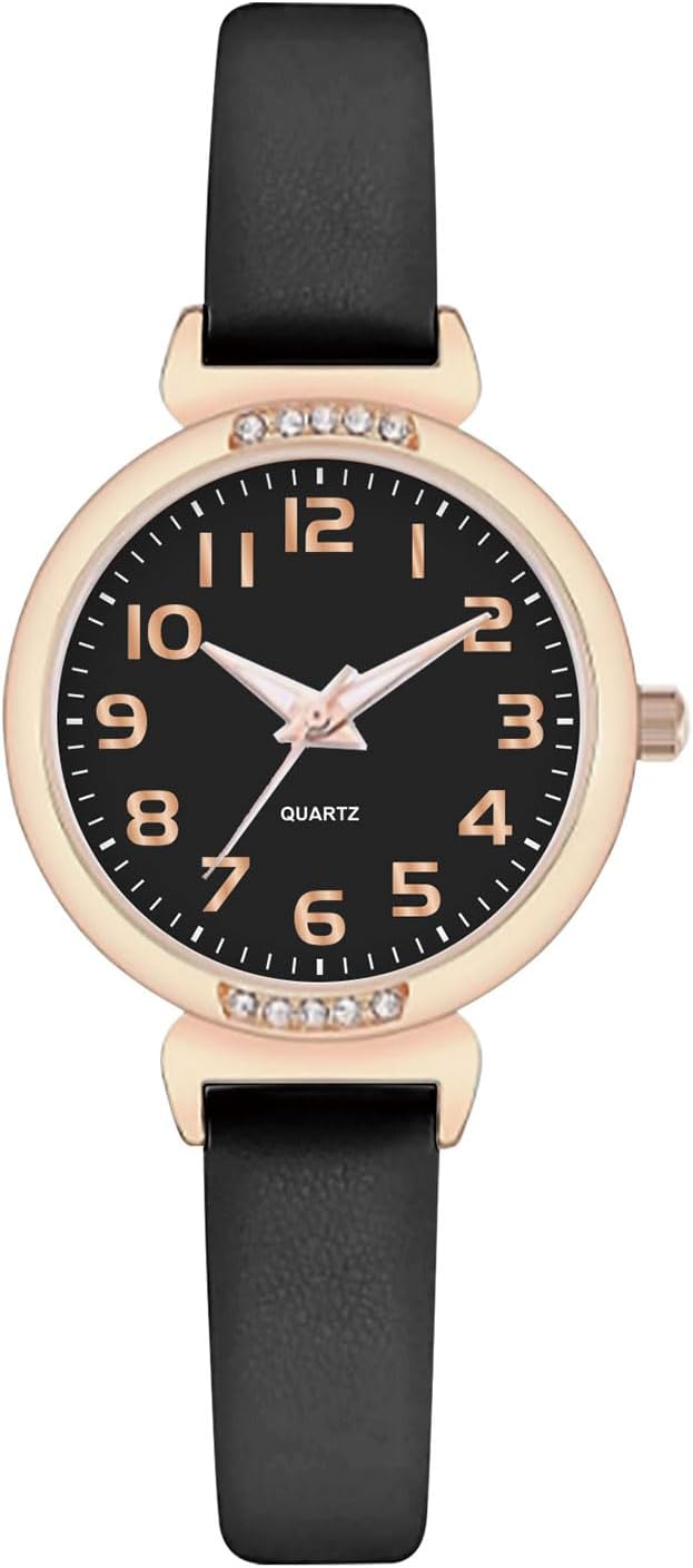 NUOVO Women's Silicone Sports Watch - Crystal Accented Leather Strap Analog Display