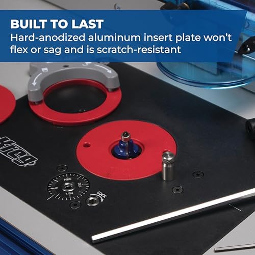 Kreg PRS5000 Precision Router Lift - Router Table Lift System - Durable Router Plate Insert - Router Table Plate Insert - For Quick, Accurate