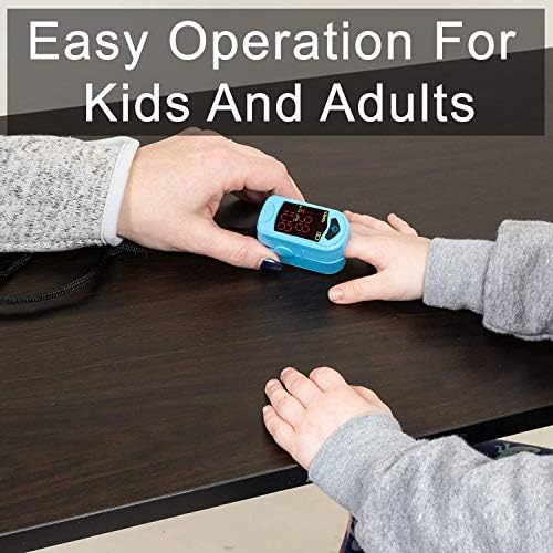 Carex Finger Pulse Oximeter Oxygen Saturation Monitor - Pulse Ox Fingertip o2 Monitor for Pediatric and Adult - Comes with a Lanyard