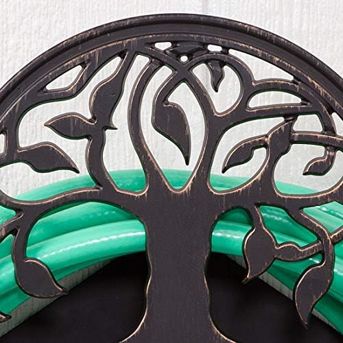 Liberty Garden 671 Wall Mount Decorative Garden Hose Butler, Holds 125-Feet of 5/8-Inch Hose - Patina