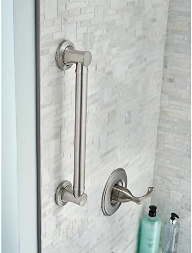 Delta Carlisle (1-Pack) 16' Shower Grab Bar Seniors ADA Compliant Satin Nickel 450 lb Capacity Bathroom Safety Handle for Shower
