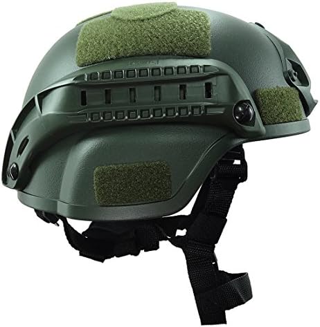 Tactical Airsoft Paintball MICH 2000 Helmet with Side Rail & NVG Mount