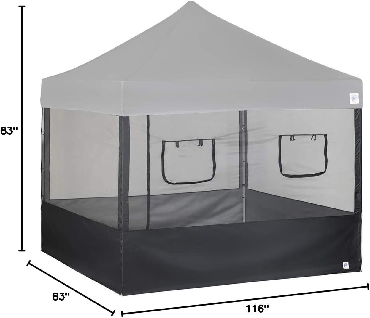 E-Z UP Food Booth Sidewall Kit, Set of 4, Fits 10' x 10' Straight Leg Canopy (Canopy/Shelter NOT Included), Includes 2 Roll-Up Serving Windows
