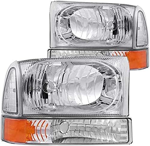 ANZO USA 111081 Crystal Headlight Set w/Corners-Chrome