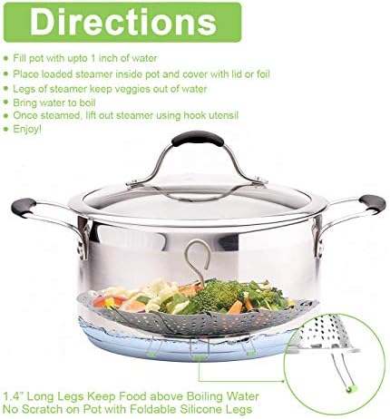 Stainless Steel Steamer Basket, Vegetable Steamer Basket for Instant Pot
