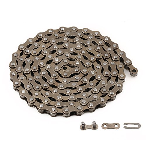 Bike Chain Single-Speed, Bicycle Chain 1 Speed, 1/2 × 1/8 inch,116 Links