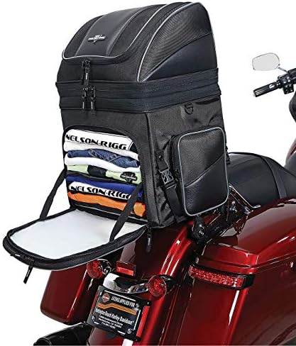Nelson Rigg Route 1 Destination Backrest/Sissy Bar Rack Bag; Fits Harley Davidson, Indian, Yamaha & Suzuki Motorcycles