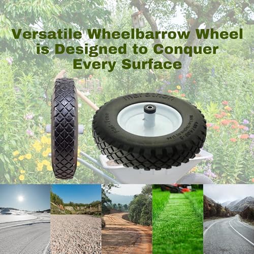 Marathon 00047 16" Knobby Flat Free Wheelbarrow Tire
