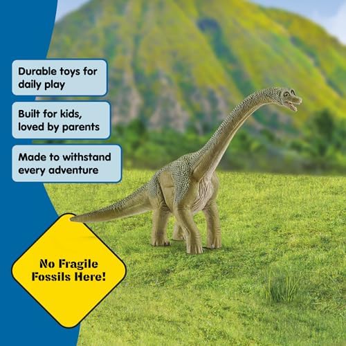 Schleich Dinosaurs - Brachiosaurus Toy Dino Figurine - Kids Ages 4+ | 14581 | Dinosaur Figurine, Realistic Animal Toys, Dino Figure for Boys and Girls, Screen-Free Imaginative Pretend Play