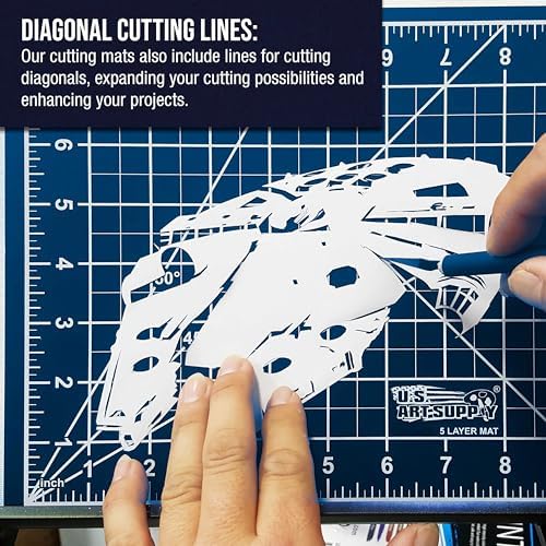 U.S. Art Supply 40" x 60" Self-Healing Cutting Mat 5-Ply - Double-Sided Green/Black Craft Mat, Non-Slip Cutting Mats for Crafts, Sewing, Quilting, Scrapbooking | Double-Sided Green/Black Craft Mat, Non-Slip Cutting Mats for Crafts, Sewing, Quilting, Scra…