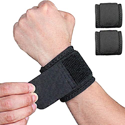 YUNYILAN 2 Pack Wrist Brace Adjustable Wrist Support Wrist Straps for Fitness Weightlifting, Tendonitis, Carpal Tunnel Arthritis