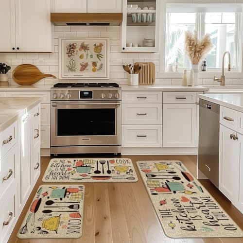 Artoid Mode The Kitchen is The Heart of The Home Kitchen Mats Set of 2