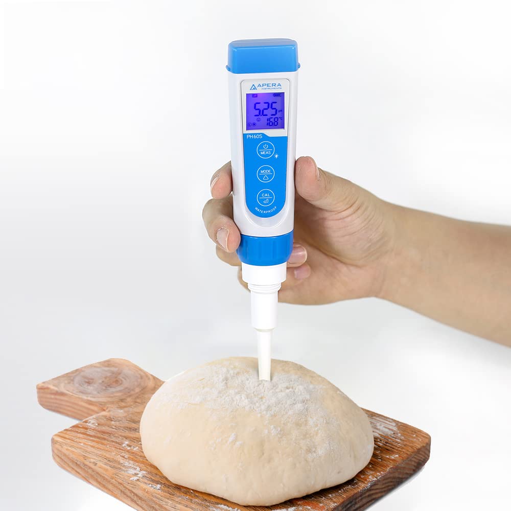 Apera Instruments AI311 Premium Series PH60 Waterproof pH Pocket Tester Kit, Replaceable Probe, ±0.01 pH Accuracy, Lcd display