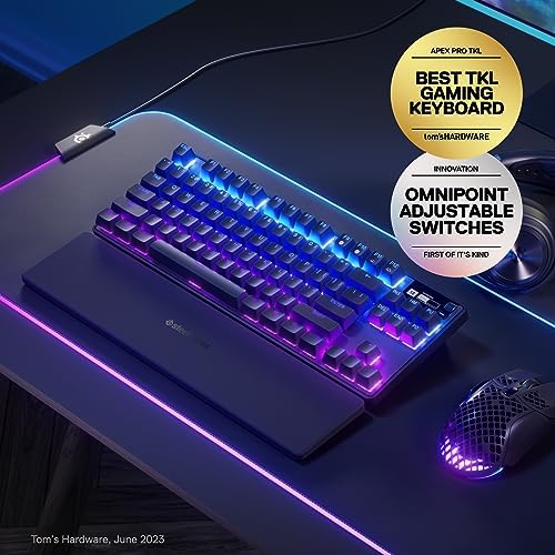 SteelSeries Apex Pro TKL Wireless Bluetooth HyperMagnetic Gaming Keyboard (Renewed)