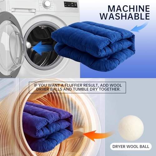 Wheelchair Cushions，Pressure Pain Relief Accessories with Armrest Covers. Supports Coccyx & Back, Non-Slip. Fits 18" Wheelchair with Full Arms, Blue.