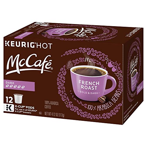 McCafe French Roast, Single Serve Coffee Keurig K-Cup Pods, Dark Roast, 96 Count (4 Packs of 24)