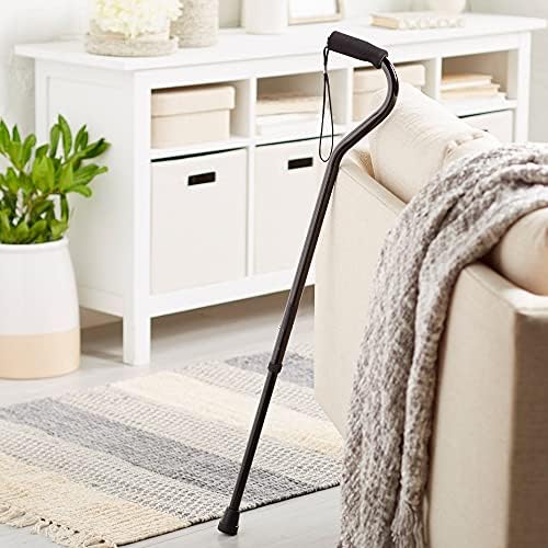 McKesson Cane, Black, 30 in, 39 in, 1 ct | Offset-Handle, Aluminum