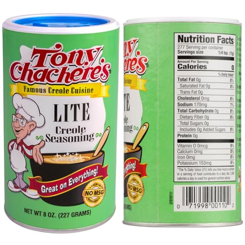 Tony Chachere Seasoning Blends, Lite Salt Creole, 4 Count