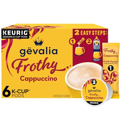 Gevalia K‐Cup® Coffee Pods & Froth Packets Kit, 6 ct, Cappuccino Espresso