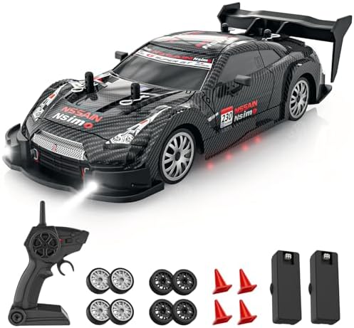 RC Drift Car 1:20, High Speed 4WD Remote Control Car with Cool Lighting, 30km/h Racing RC Drifting Cars, Gifts for Adults, for Drift and Race