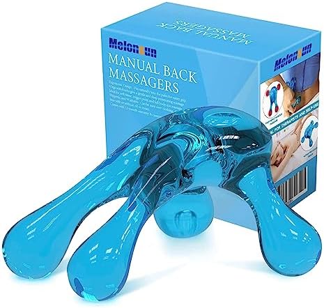 Melonsun Palm Massage Tool - Handheld Four-Point Deep Tissue Massager for Trigger Point, Neck Back Shoulder Pain Relief, Self Massage Between Shoulder Blades, No Therapist Needed