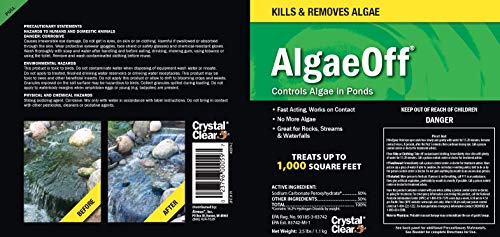 CrystalClear AlgaeOff - String Algae Remover - 2.5 pounds treats up to 1,000 Square Feet
