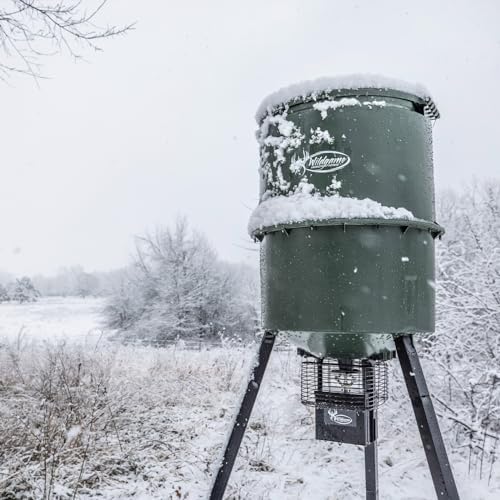 Wildgame Innovations Quick-Set Pro 270lb Game Feeder | Digital timer durable Varmint-Proof tripod Corn/Pellet deer hunting feeder