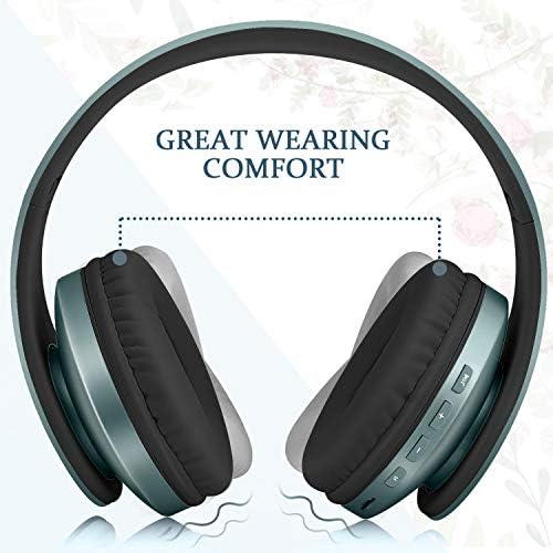 TUINYO Wireless Headphones Over Ear, Bluetooth Headphones with Microphone, Foldable Stereo Wireless Headsetfor Travel Work TV PC Cellphone-Purple