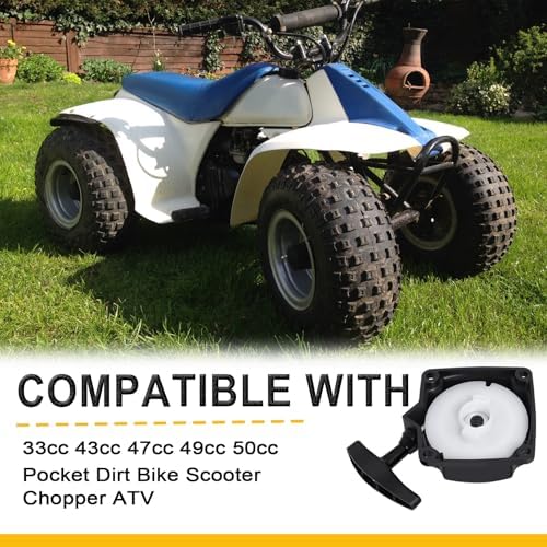 Podoy Recoil Pull Starter with Claw Pawl Cog for 33cc-50cc Small Engines | Compatible with 33cc 43cc 47cc 49cc 50cc Pocket Bike Dirt Bike Scooter