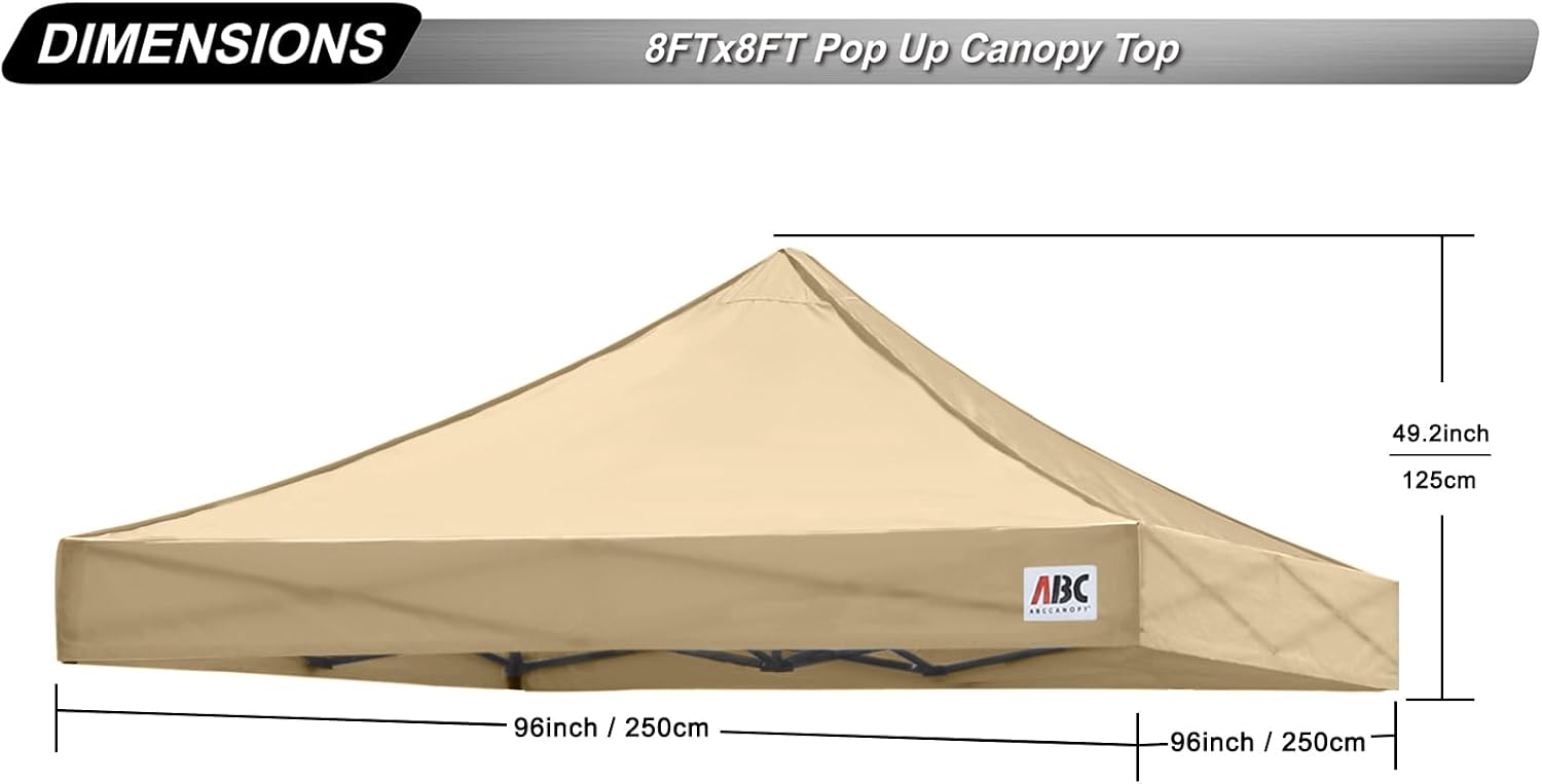 ABCCANOPY Replacement Canopy Top for Pop Up Canopy Tent 10x10 White