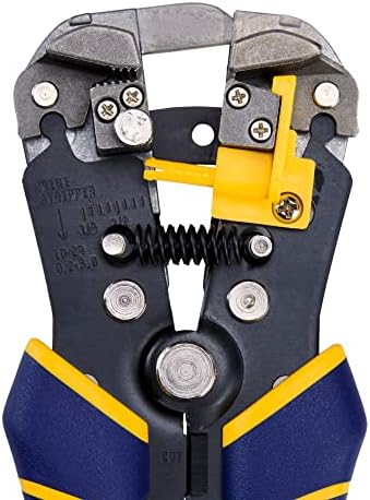 IRWIN Vise-Grip Wire Stripper, 2 Inch Jaw, Cuts 10-24 AWG, ProTouch for Comfort, Blue (2078300)