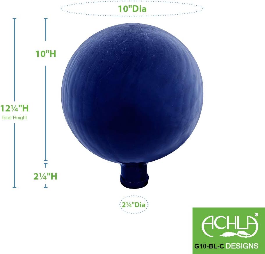 Achla Designs G10-FG-C Gazing, Fern Green 10 inch Glass Garden Globe Ball Sphere, 10