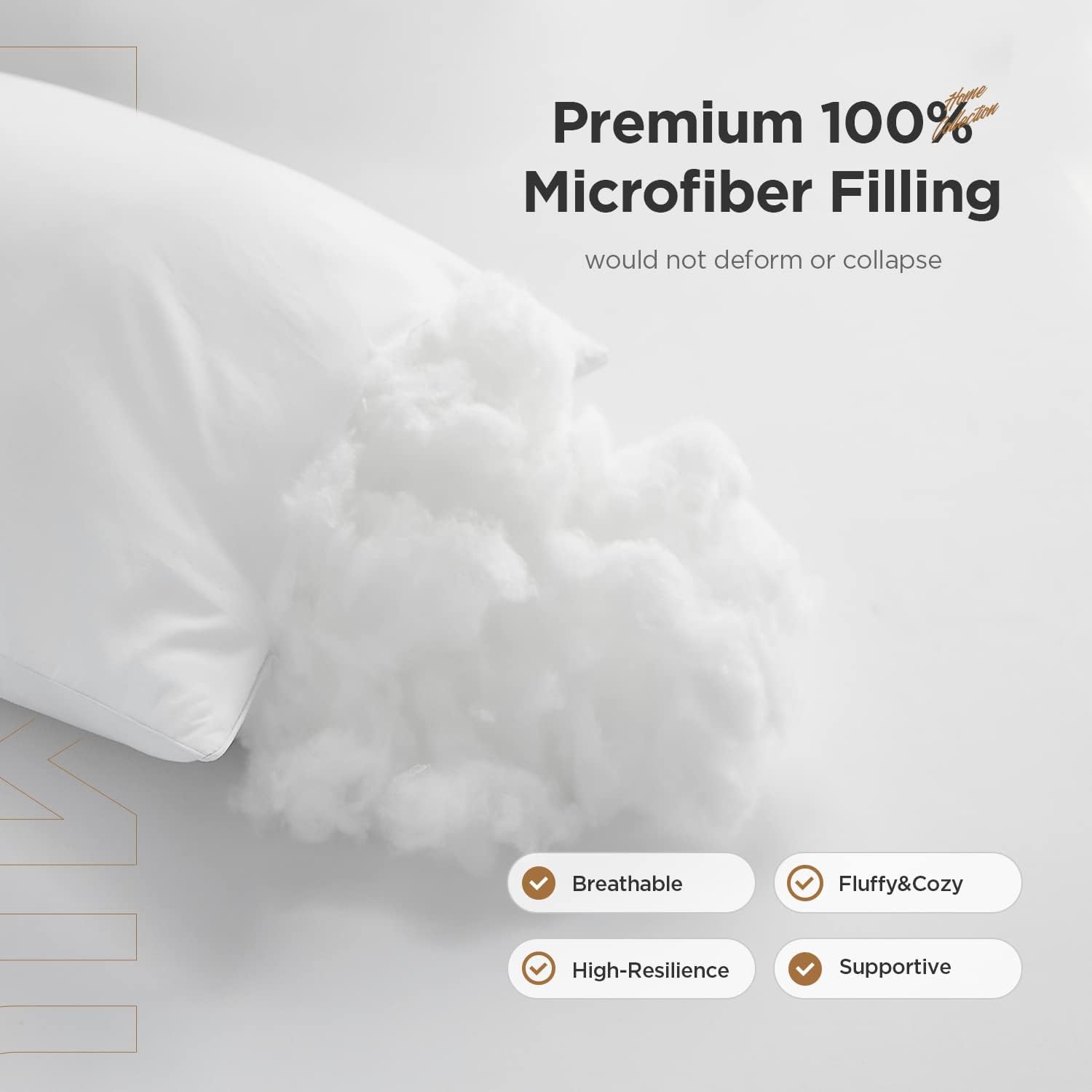 Acanva Polyester Decorative Rectangle Throw Pillow Inserts, Hypoallergenic Form Stuffer Cushion Sham Filler, 16x26, White, 1 Count (Pack of 1)