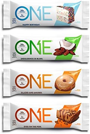 ONE Protein Bars, Best Sellers Variety Pack, Gluten Free Protein Bars with 20g Protein and 1g Sugar, Pantry Staples, 2.12 oz (12 Count)