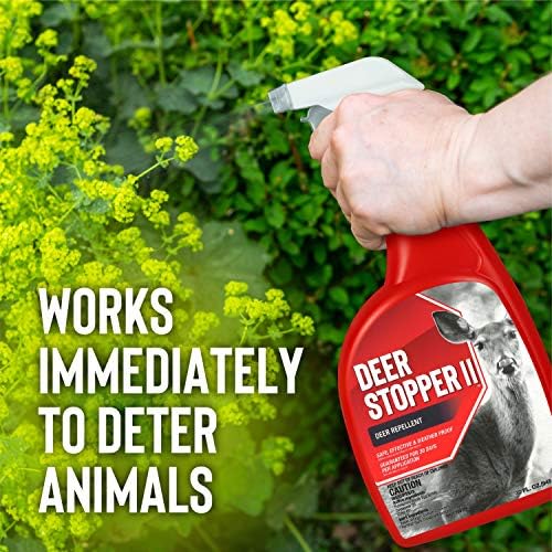 Deer Stopper II - Moose, Elk & Deer Repellent Spray for Gardens