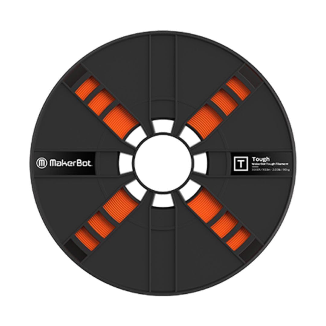 Makerbot Tough Pla 1.75mm Filament 0.9kg, 2lb (Orange) | For Replicator+, 5th Gen, Z18 Printers