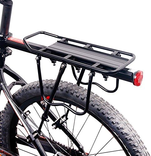 ThreeH Bicycle Rear Rack Adjustable Aluminum Alloy Bike Rack with Reflector | Adjustable, Aluminum Alloy, With Reflector, Quick-release