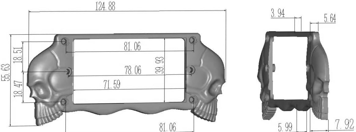 Guyker Flat Metal Humbucker Pickup Mounting Ring Set - Bridge Neck Pickups Cover Frame Replacement Part for Electric Guitar or Precision Bass(2PCS