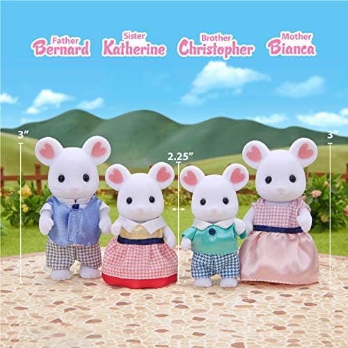 Calico Critters Pickleweeds Hedgehog Family - Set of 4 Collectible Doll Figures for Children Ages 3+