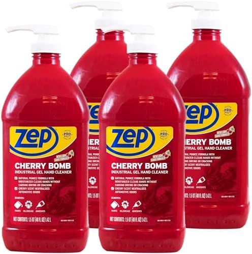 Zep Cherry Bomb Hand Cleaner - 48 Ounce - Volcanic Rock and Emollients - Perfect for Mechanics and DIY'ers