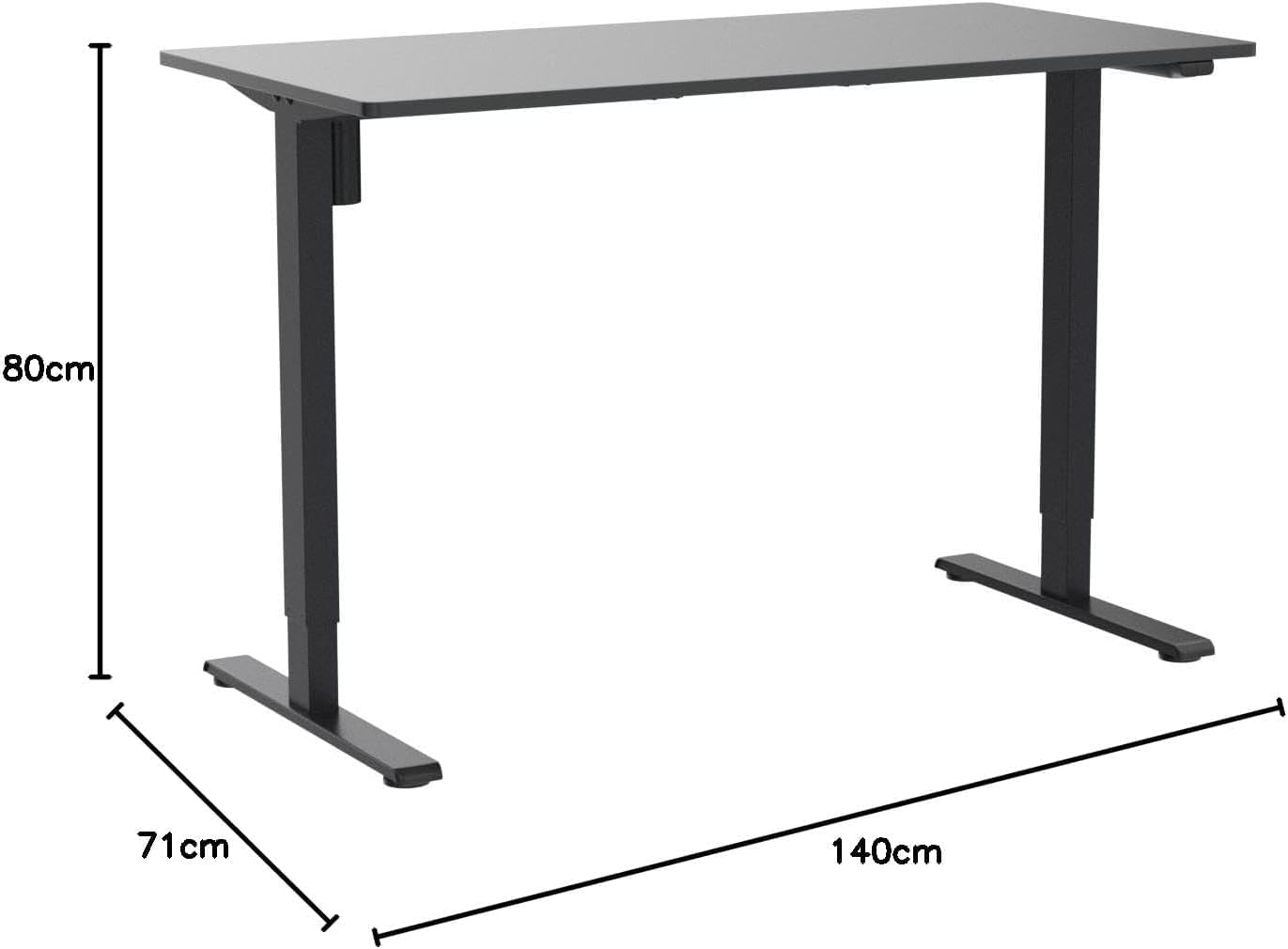 FLEXISPOT EN1 One-Piece Standing Desk, Electric Adjustable with 4 Memory Presets, 176 LBS Capacity, Stable & Quiet