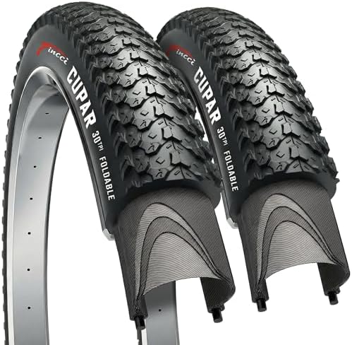 Pair 26 x 2.125 Mountain Bicycle Tires - Foldable 57-559, 30 TPI 26 inch | Folding 26 inch Bicycle Tyres, Accessories for MTB, Mountain