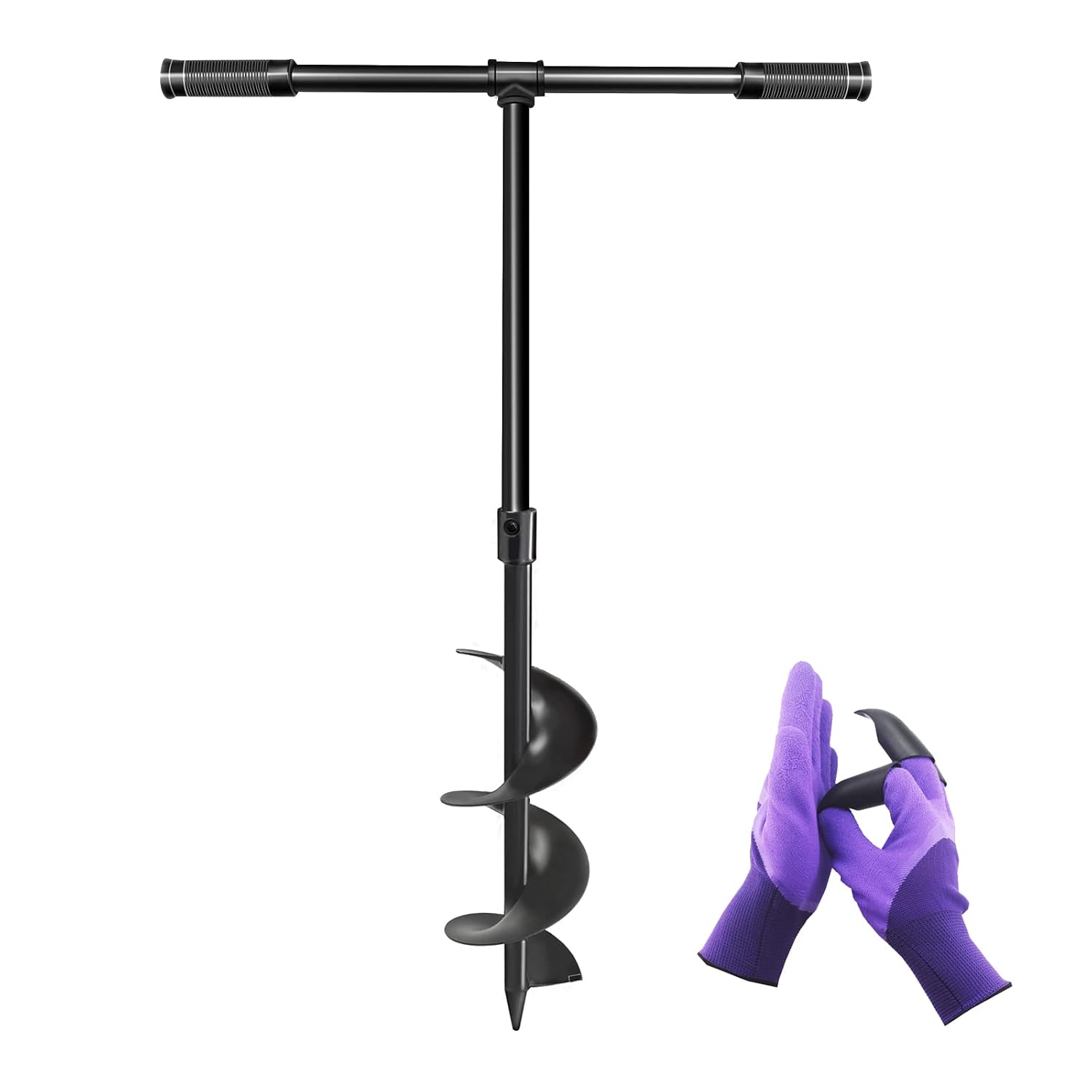 LONGRUN Auger Drill Bit for Planting-1.7"x15" Planting Auger, Garden Spiral Hole Drill Bulb Planter Tool for Planting, Bedding Plants, Flowers