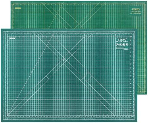 ZERRO Self Healing Cutting Mat 24" x 36", Double Sided & Non-Slip | Professional 5-Ply Rotary Mat for Scrapbooking, Fabric, Quilting, Sewing, Crafts (A1)