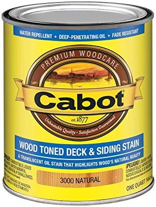 Cabot Wood Toned Stain + Sealer, Exterior Natural Wood Stain, Heartwood, Gallon