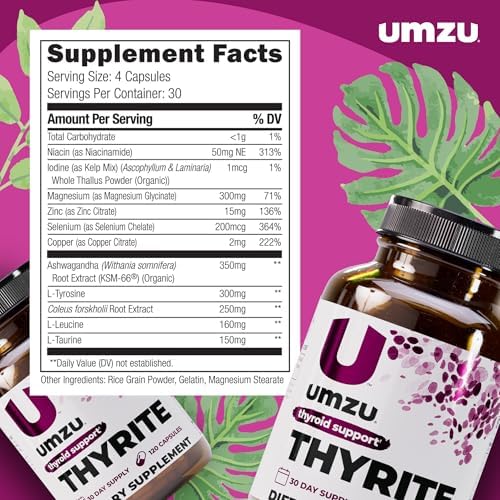 UMZU Thyrite Thyroid Support Supplement, 30 Day Supply