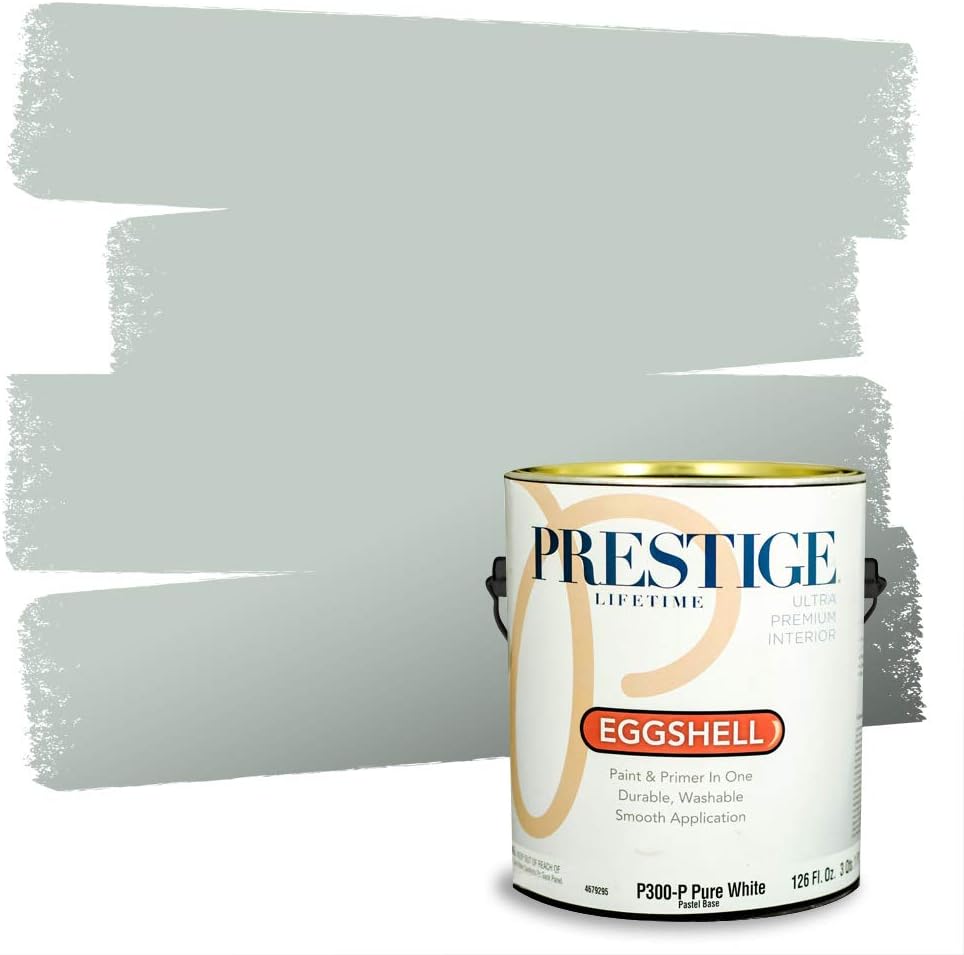 PRESTIGE Paints Exterior Paint and Primer In One, 1-Gallon, Satin, Comparable Match of Sherwin Williams* Ripe Olive*